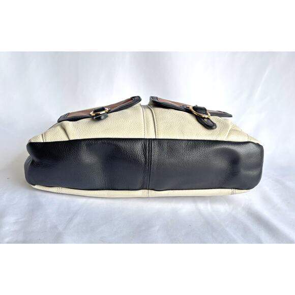 Emma Fox Beige Handbag Two Outside Pockets - Picture 6 of 12